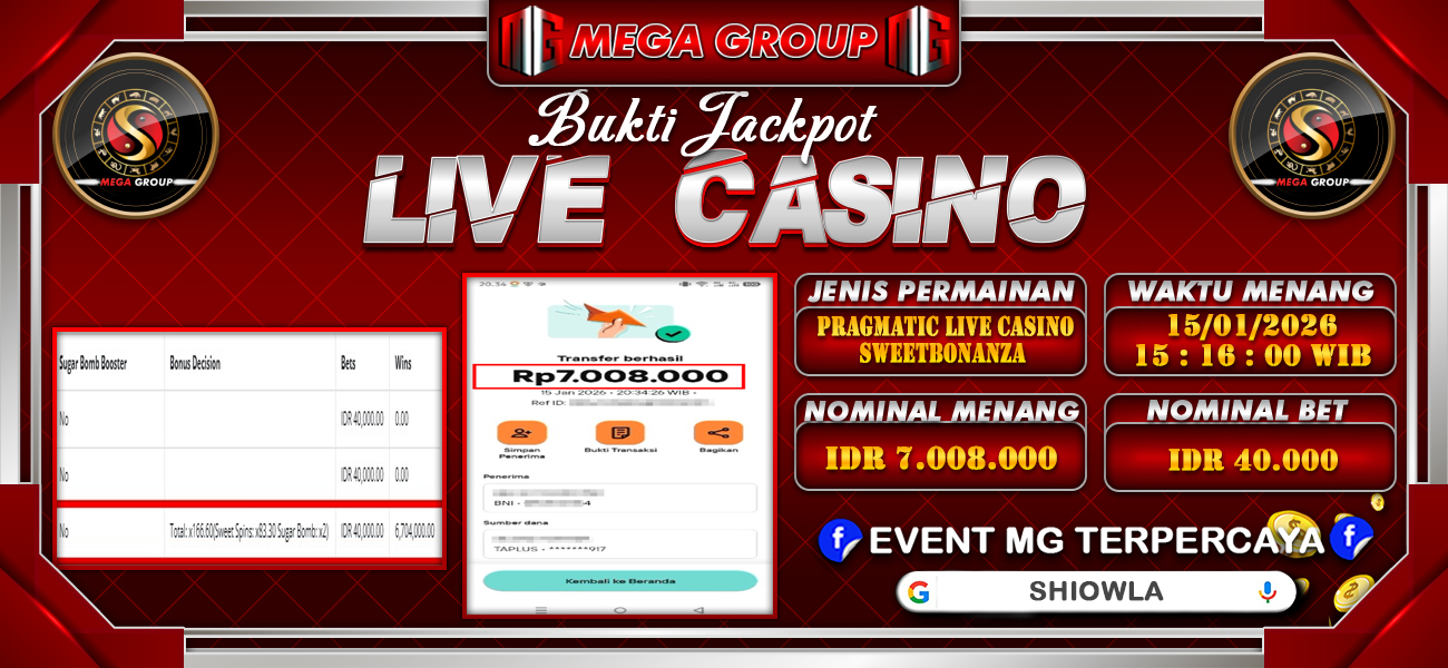 Bukti JP situs Shiowla hari Kamis, 15 Januari 2026