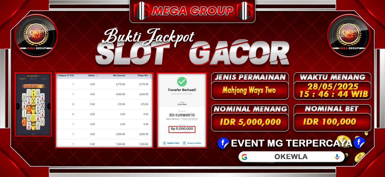 Bukti JP situs Okewla hari Rabu, 28 Mei 2025