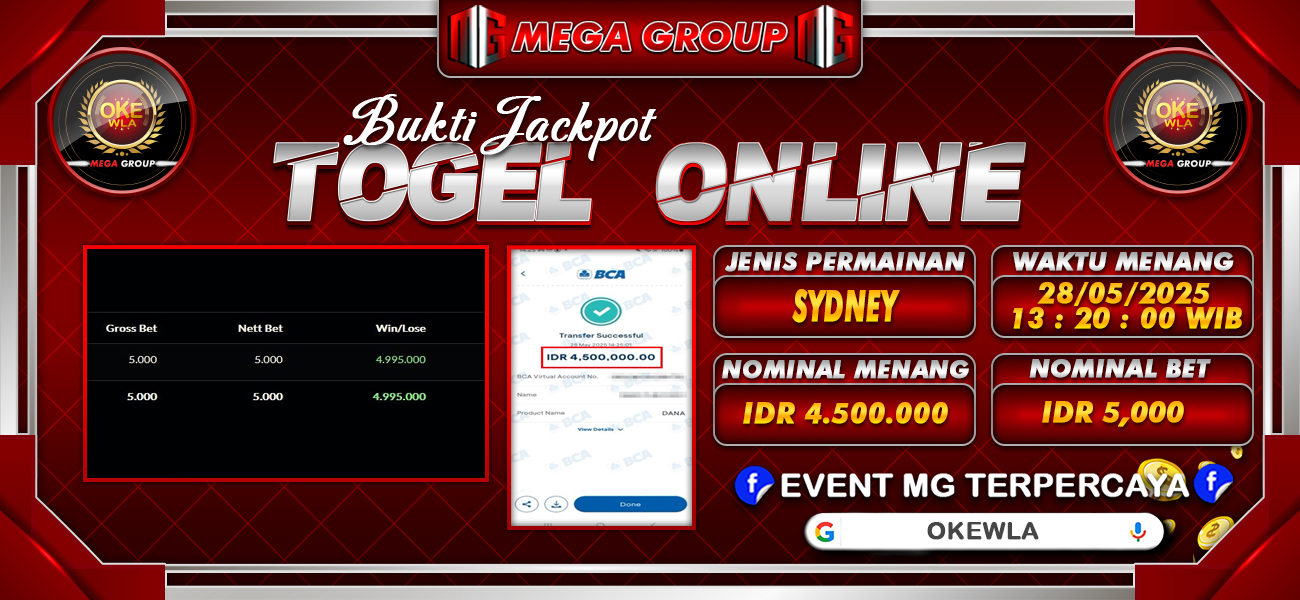 Bukti JP situs Okewla hari Rabu, 28 Mei 2025