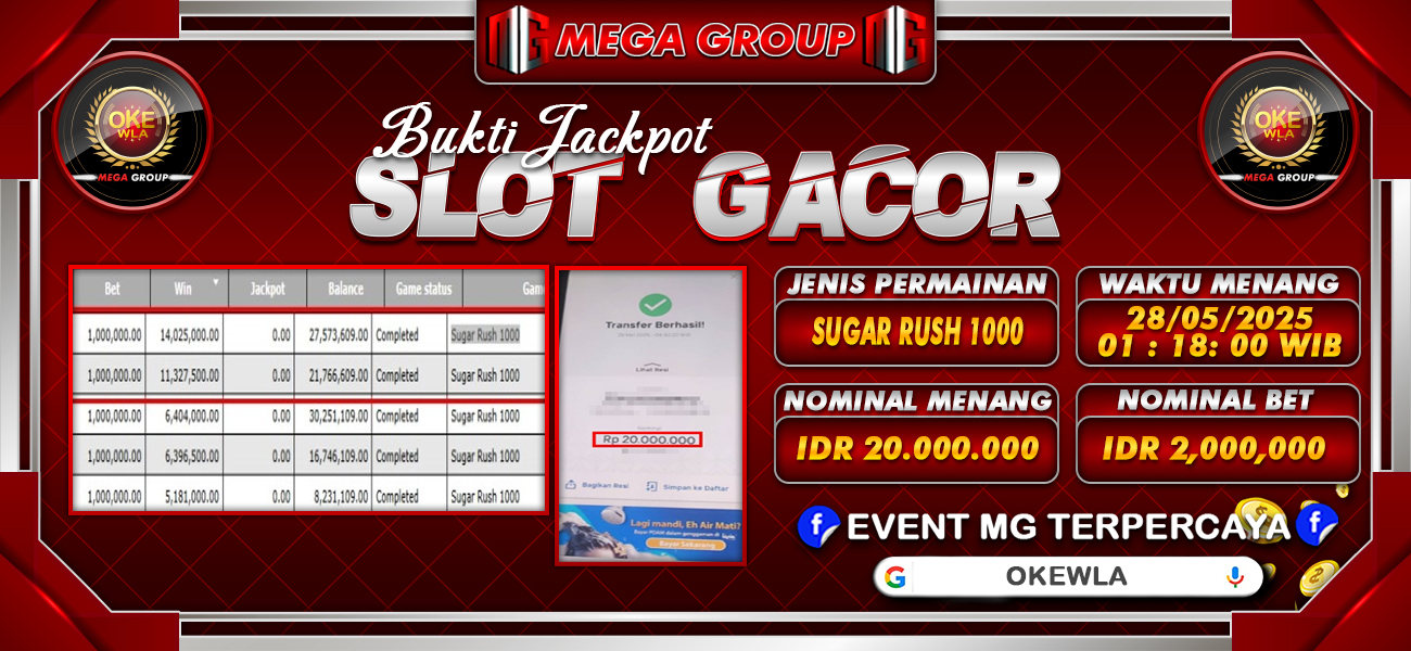 Bukti JP situs Okewla hari Rabu, 28 Mei 2025